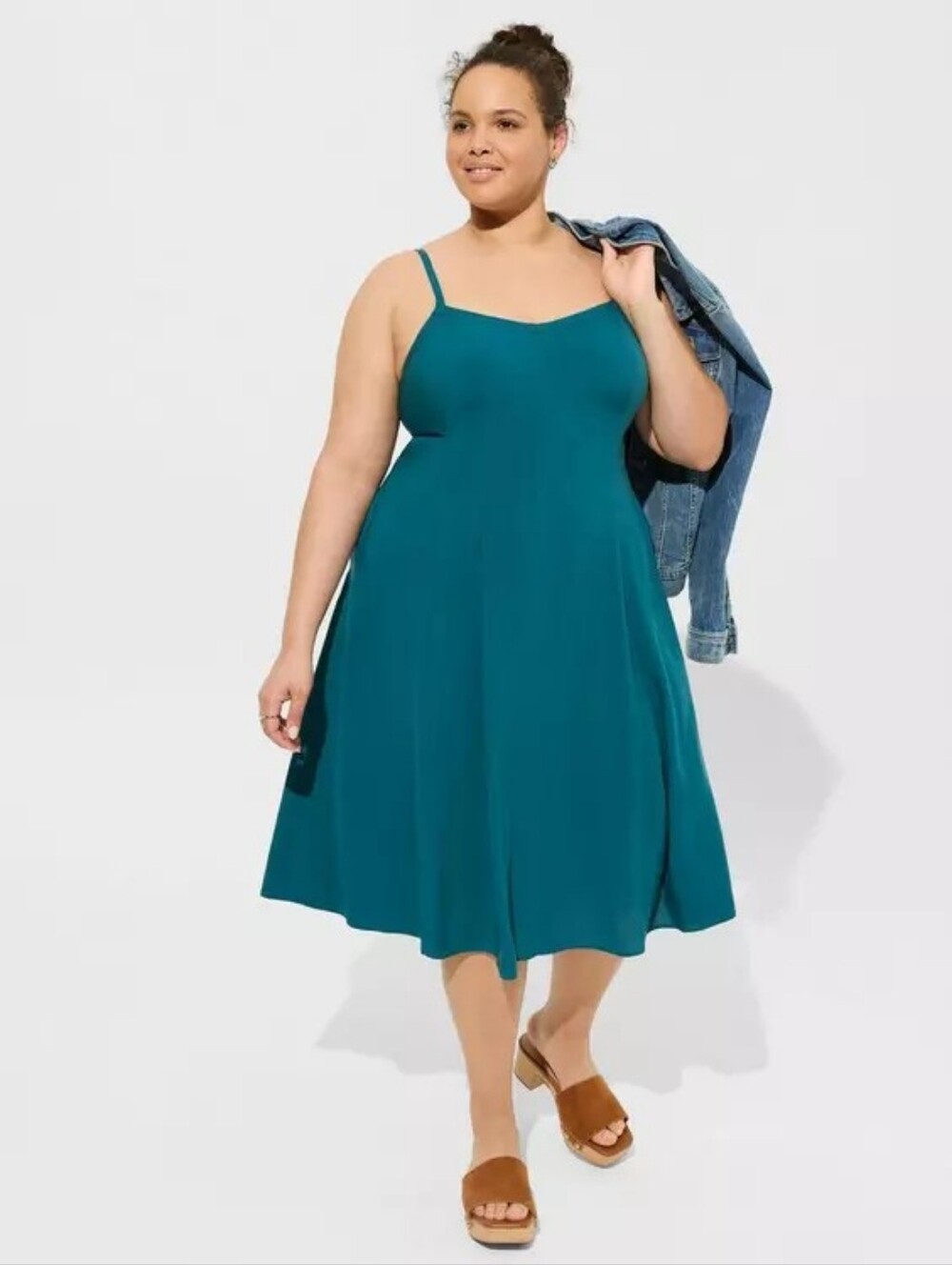 Torrid Challis Midi Sleeveless Trapeze Dress Women's Plus Size 3X Nwt